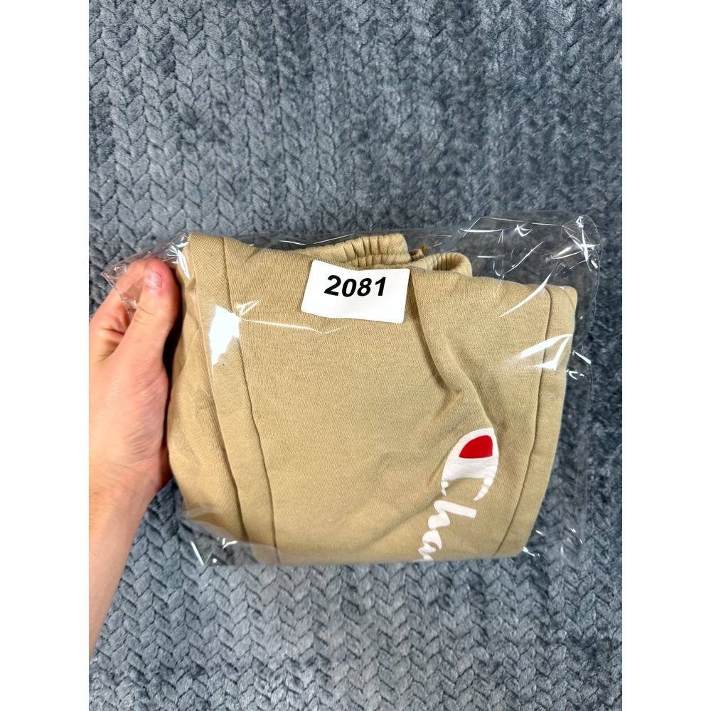 Champion Sweatpants Boys Large 14/16 Tan Graphic Logo Fleece Lined High Rise - Picture 9 of 9